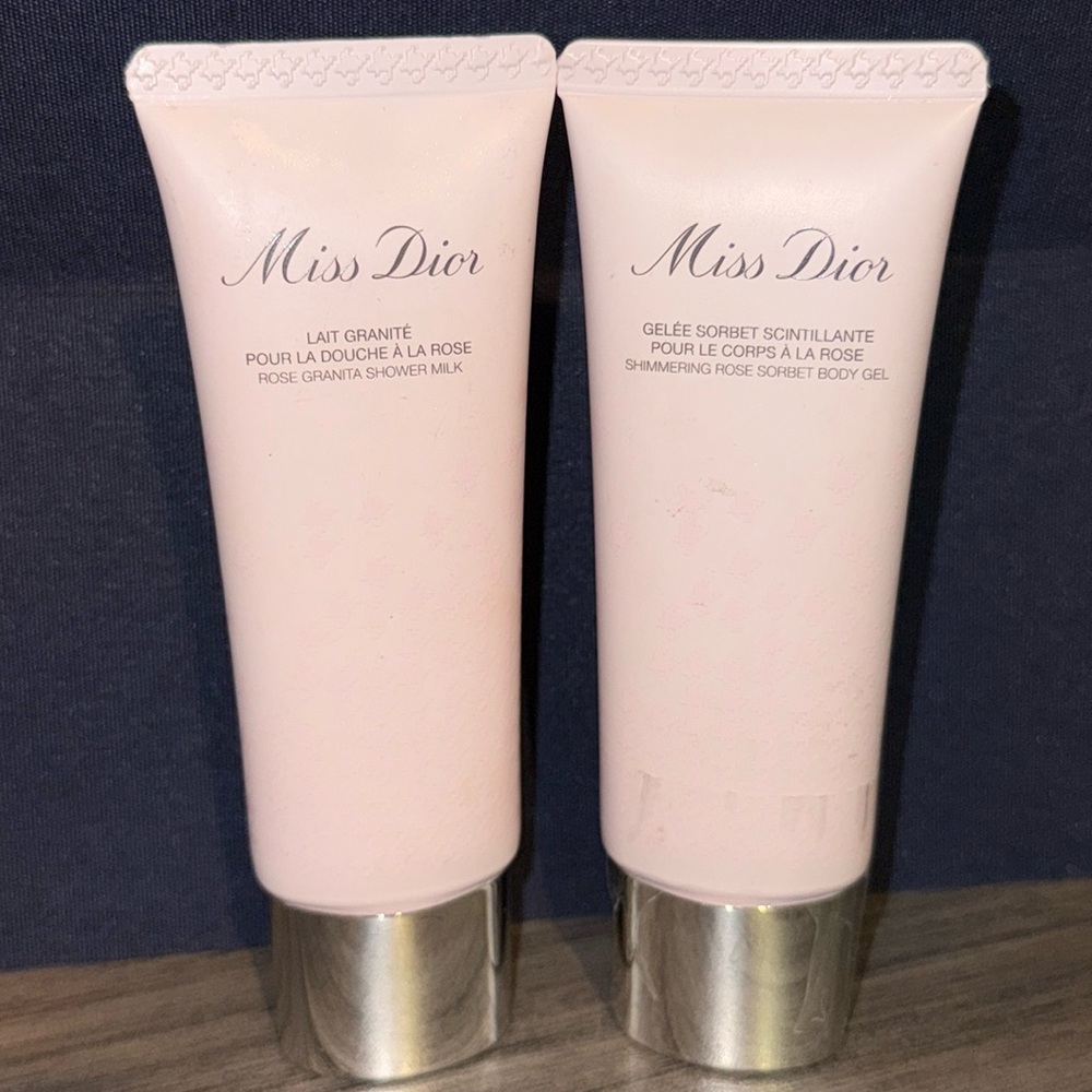 DIOR Miss Dior Shimmering Rose Sorbet Body Gel & Rose Shower Milk | Bundle of 2